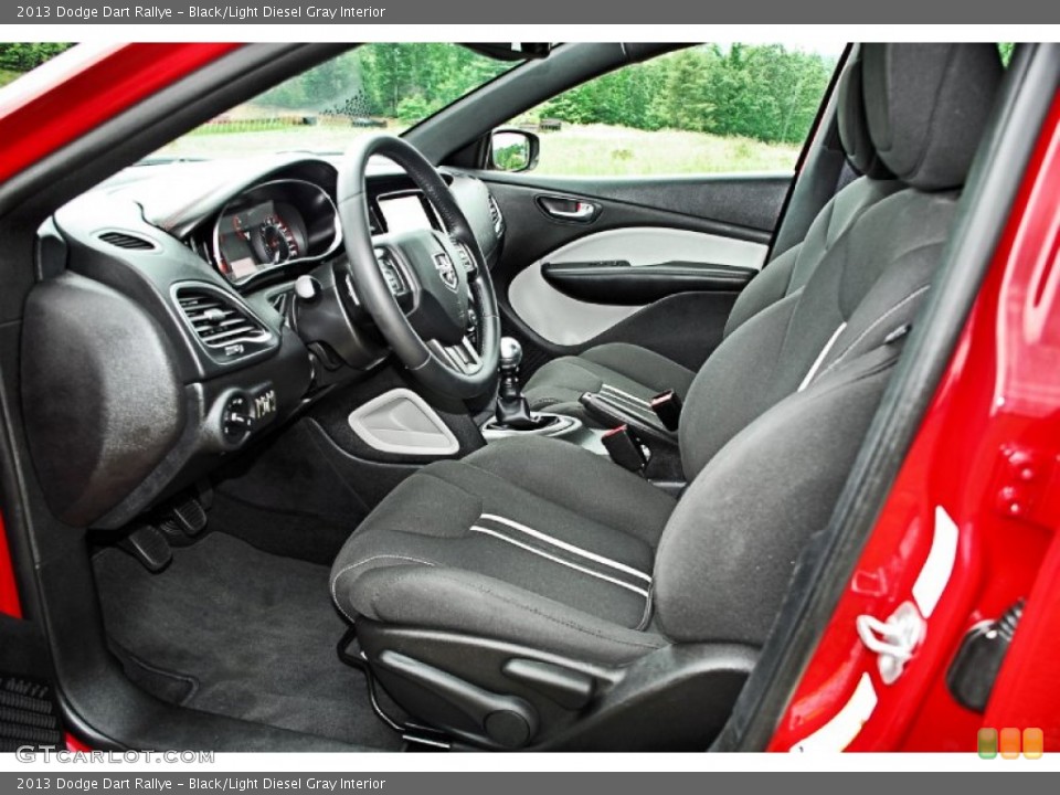 Black/Light Diesel Gray Interior Front Seat for the 2013 Dodge Dart Rallye #83016260