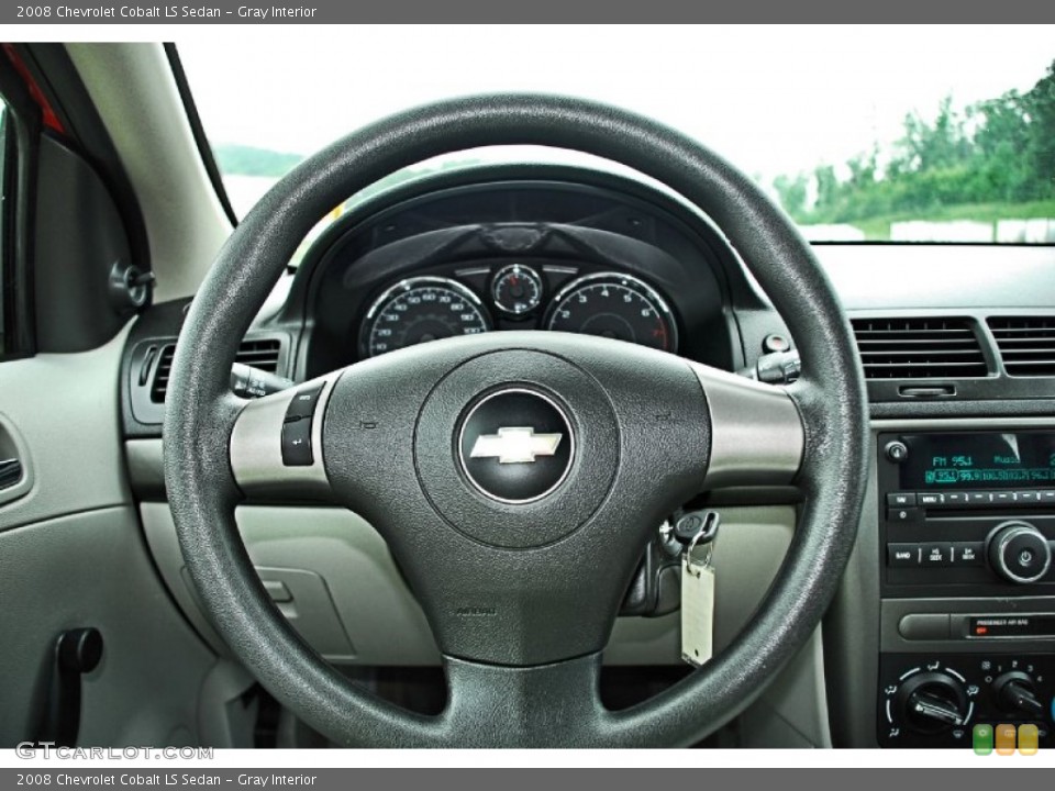 Gray Interior Steering Wheel for the 2008 Chevrolet Cobalt LS Sedan #83016362