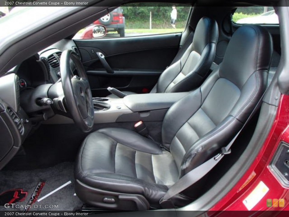 Ebony Interior Photo for the 2007 Chevrolet Corvette Coupe #83019066