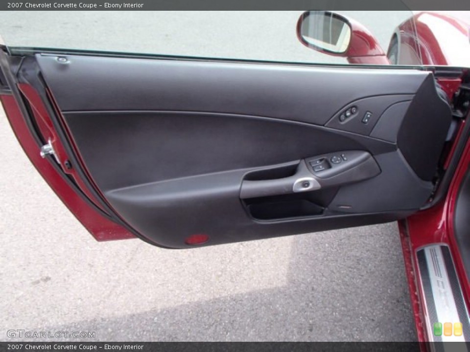 Ebony Interior Door Panel for the 2007 Chevrolet Corvette Coupe #83019094
