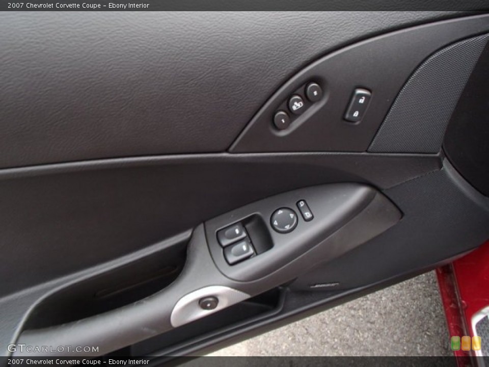 Ebony Interior Door Panel for the 2007 Chevrolet Corvette Coupe #83019111