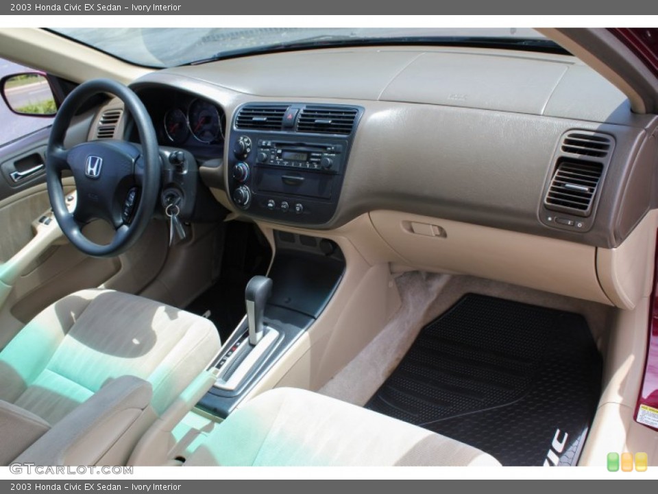 Ivory Interior Dashboard for the 2003 Honda Civic EX Sedan #83020611