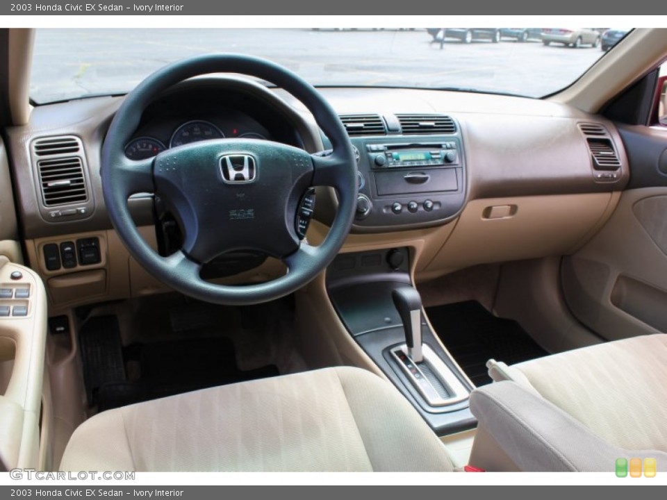 Ivory Interior Prime Interior for the 2003 Honda Civic EX Sedan #83020785