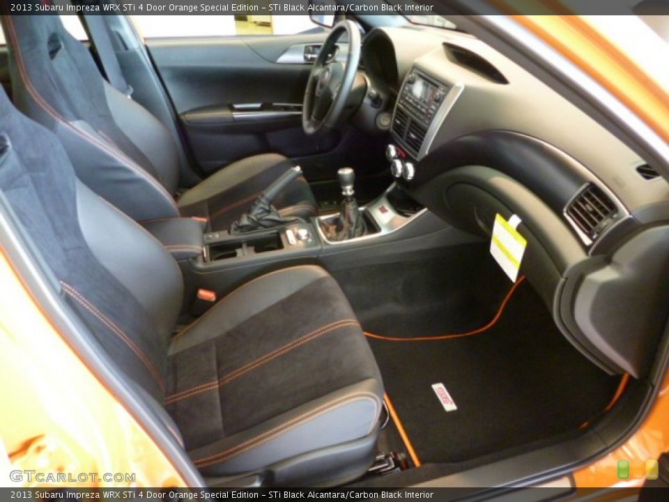 STi Black Alcantara/Carbon Black Interior Front Seat for the 2013 Subaru Impreza WRX STi 4 Door Orange Special Edition #83021610