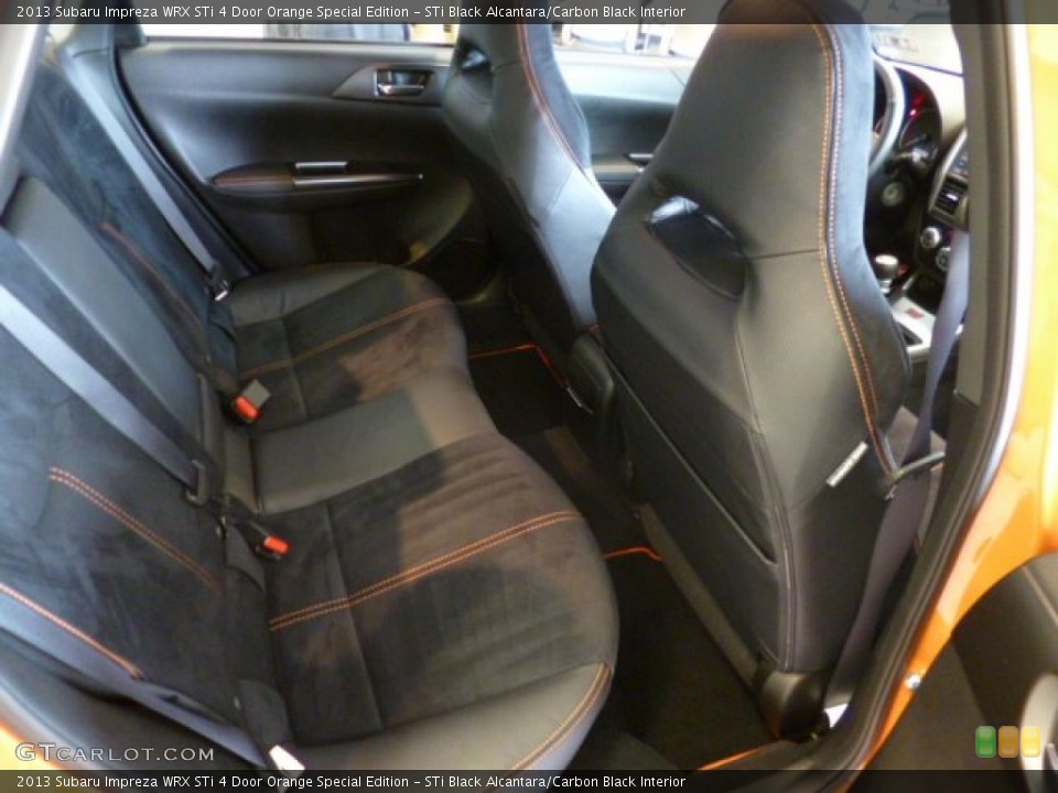 STi Black Alcantara/Carbon Black Interior Rear Seat for the 2013 Subaru Impreza WRX STi 4 Door Orange Special Edition #83021631
