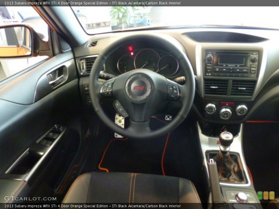 STi Black Alcantara/Carbon Black Interior Dashboard for the 2013 Subaru Impreza WRX STi 4 Door Orange Special Edition #83021676