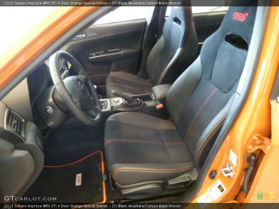STi Black Alcantara/Carbon Black Interior Photo for the 2013 Subaru Impreza WRX STi 4 Door Orange Special Edition #83021698