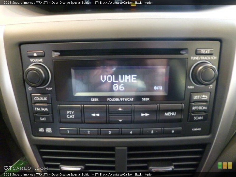 STi Black Alcantara/Carbon Black Interior Audio System for the 2013 Subaru Impreza WRX STi 4 Door Orange Special Edition #83021787