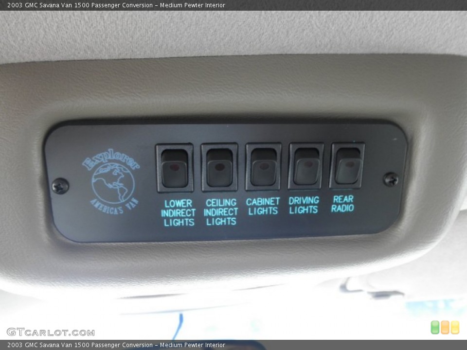 Medium Pewter Interior Controls for the 2003 GMC Savana Van 1500 Passenger Conversion #83028632