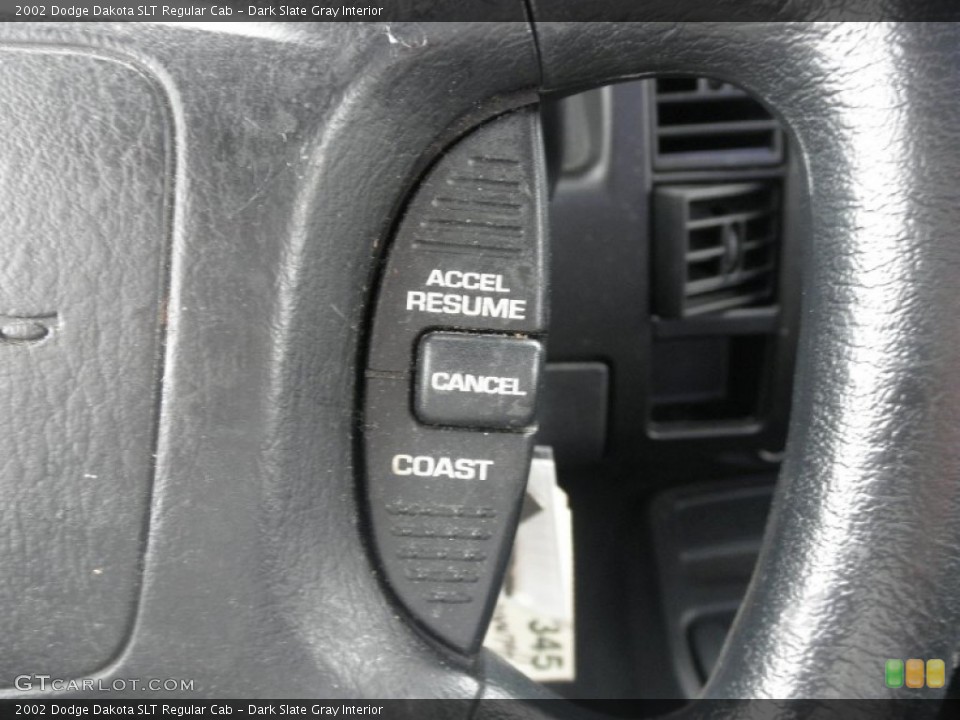 Dark Slate Gray Interior Controls for the 2002 Dodge Dakota SLT Regular Cab #83030766