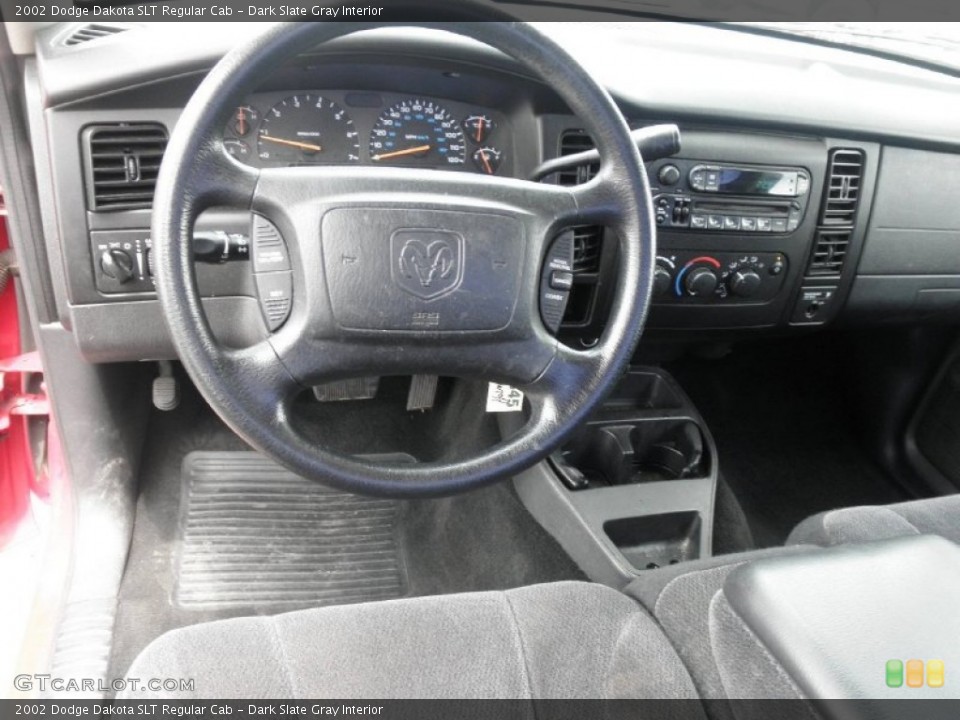 Dark Slate Gray Interior Dashboard for the 2002 Dodge Dakota SLT Regular Cab #83030853