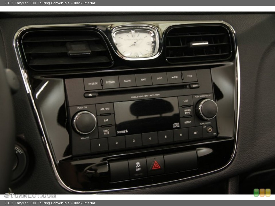 Black Interior Controls for the 2012 Chrysler 200 Touring Convertible #83032074