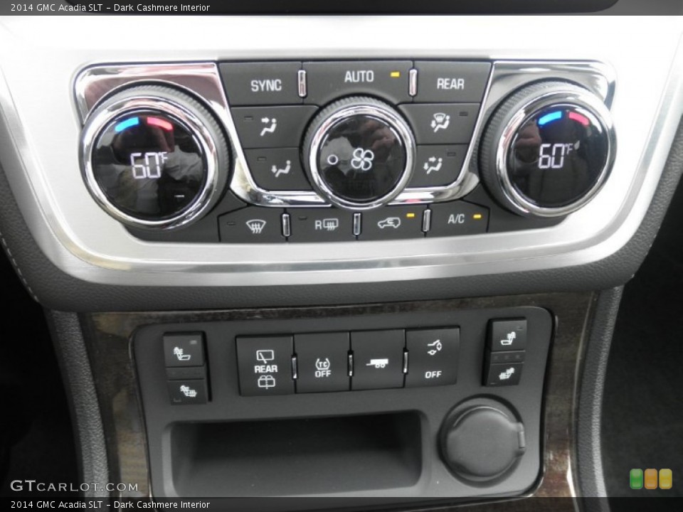 Dark Cashmere Interior Controls for the 2014 GMC Acadia SLT #83032914