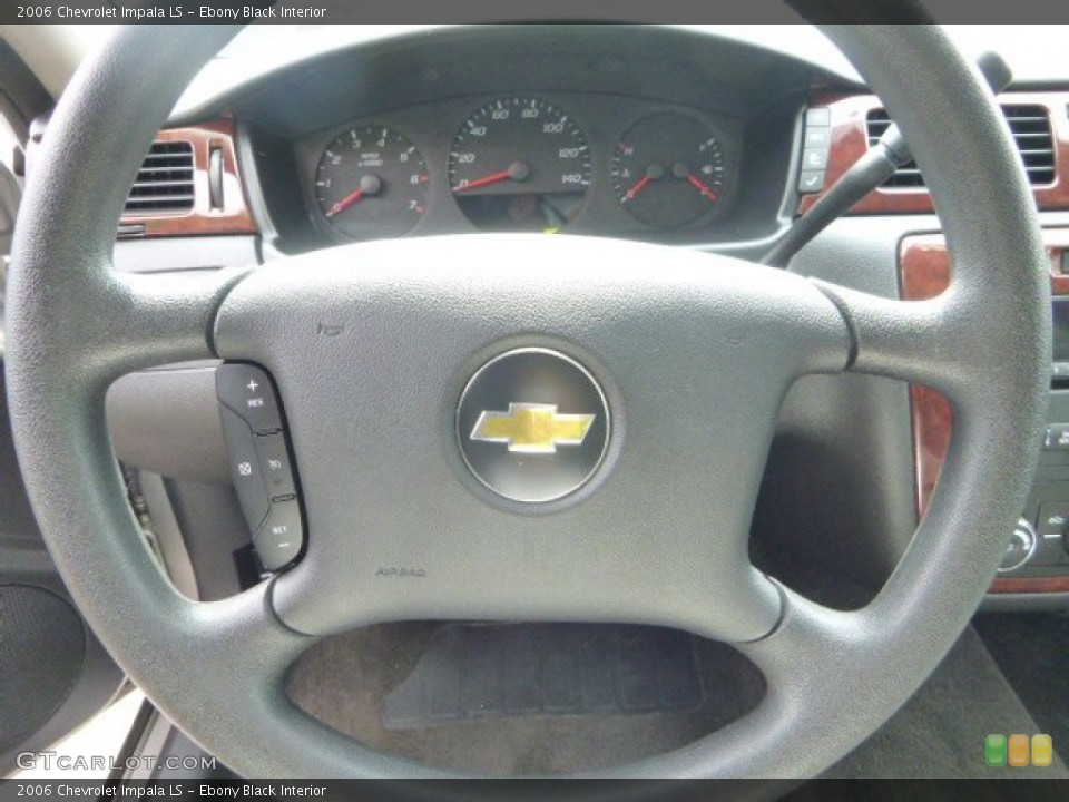 Ebony Black Interior Steering Wheel for the 2006 Chevrolet Impala LS #83032917