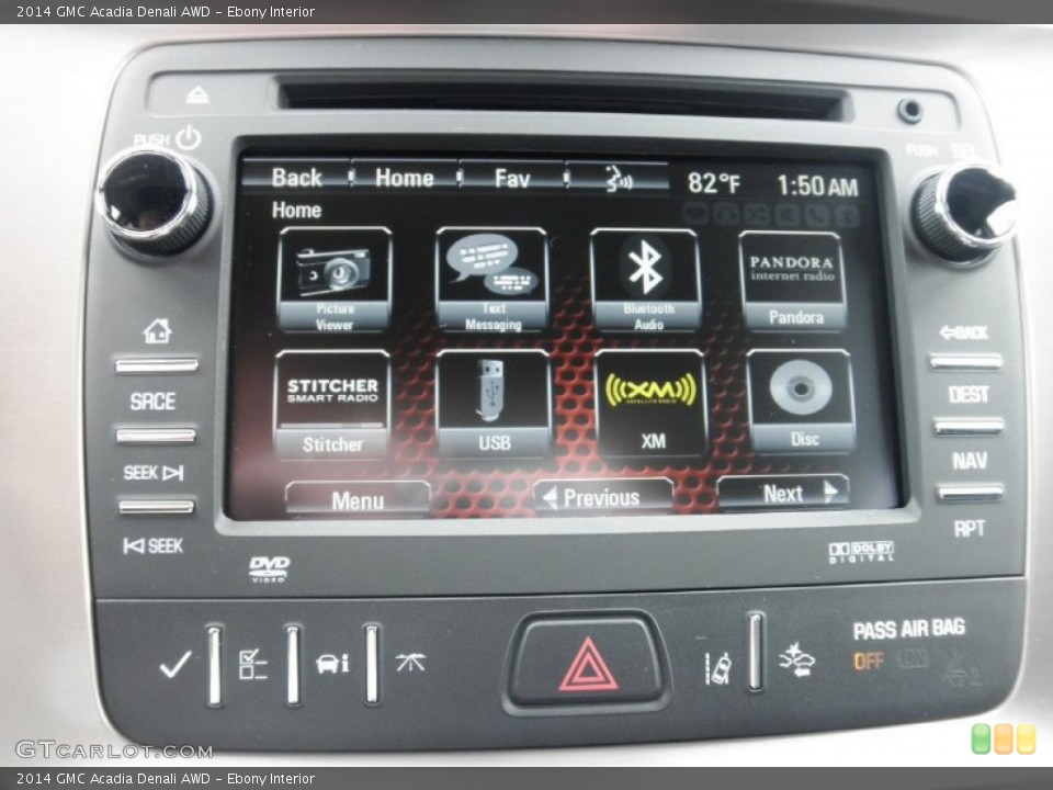 Ebony Interior Controls for the 2014 GMC Acadia Denali AWD #83033637
