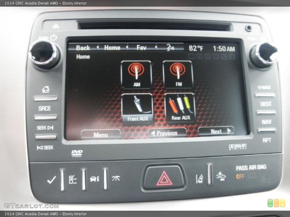 Ebony Interior Controls for the 2014 GMC Acadia Denali AWD #83033661