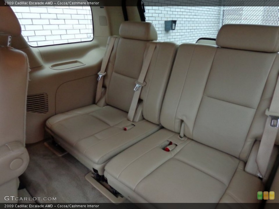 Cocoa/Cashmere Interior Rear Seat for the 2009 Cadillac Escalade AWD #83033800