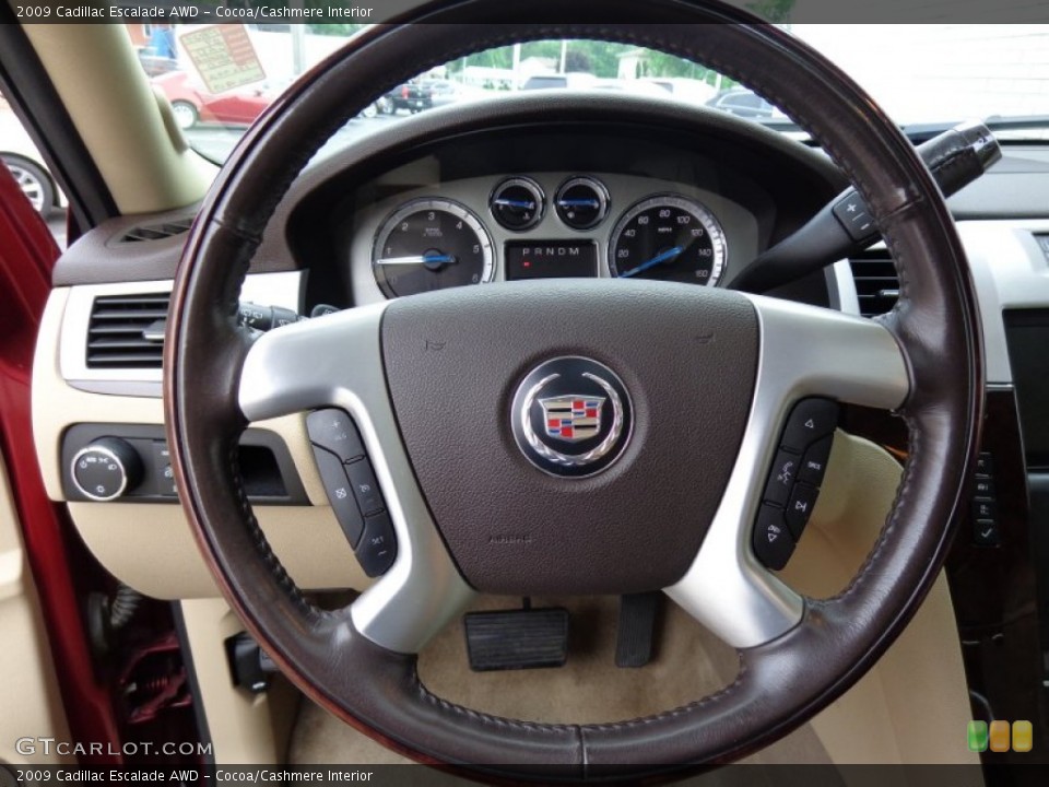 Cocoa/Cashmere Interior Steering Wheel for the 2009 Cadillac Escalade AWD #83033925