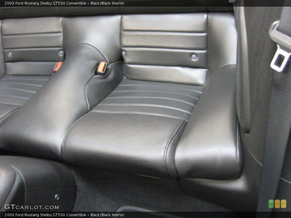Black/Black Interior Rear Seat for the 2009 Ford Mustang Shelby GT500 Convertible #83035890