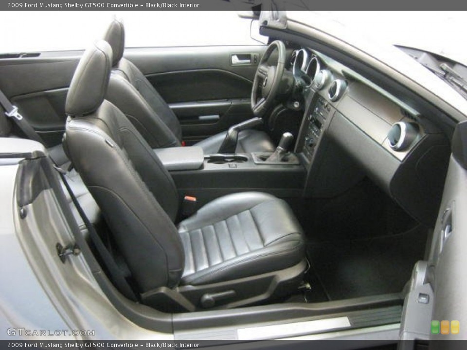 Black/Black Interior Front Seat for the 2009 Ford Mustang Shelby GT500 Convertible #83035905
