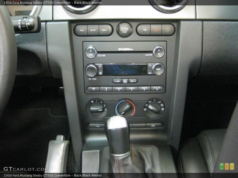 Black/Black Interior Controls for the 2009 Ford Mustang Shelby GT500 Convertible #83035989