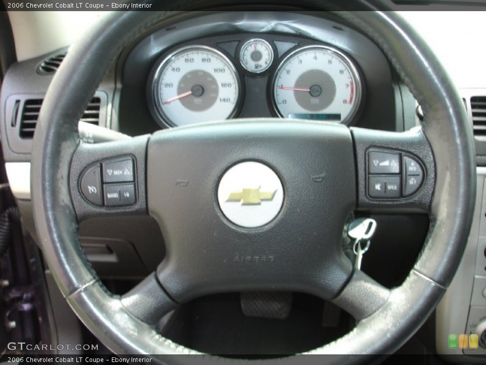 Ebony Interior Steering Wheel for the 2006 Chevrolet Cobalt LT Coupe #83038807