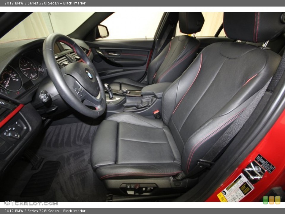 Black Interior Front Seat for the 2012 BMW 3 Series 328i Sedan #83042165