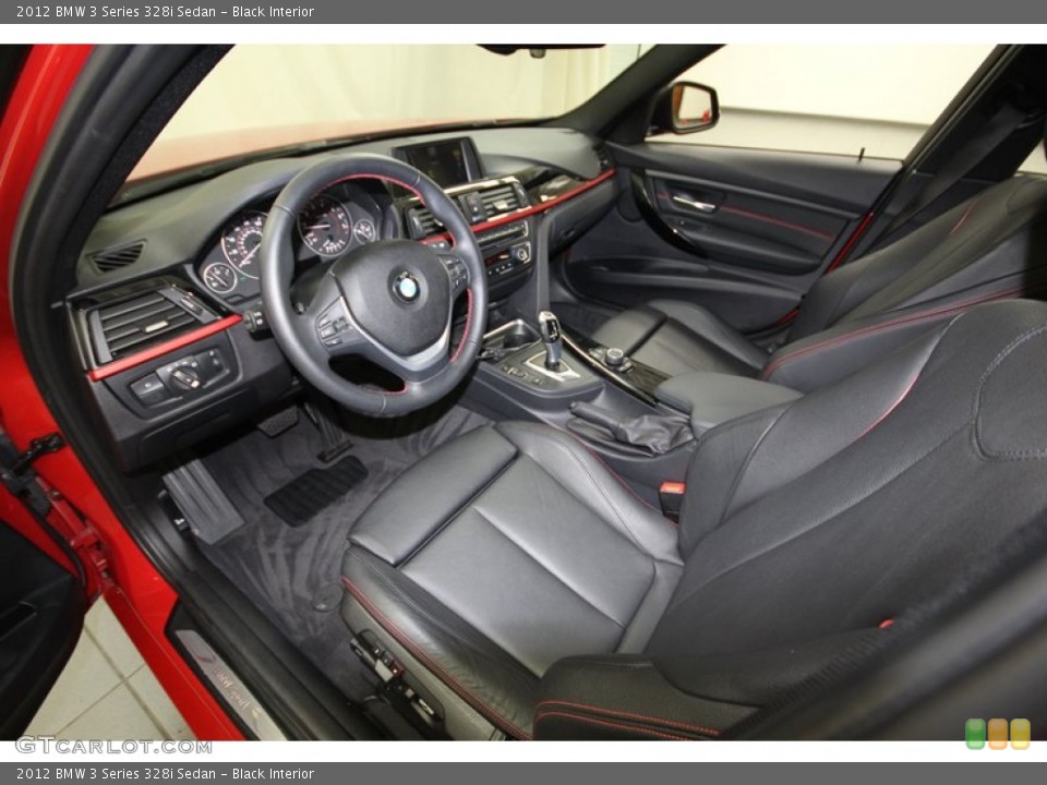 Black Interior Prime Interior for the 2012 BMW 3 Series 328i Sedan #83042361