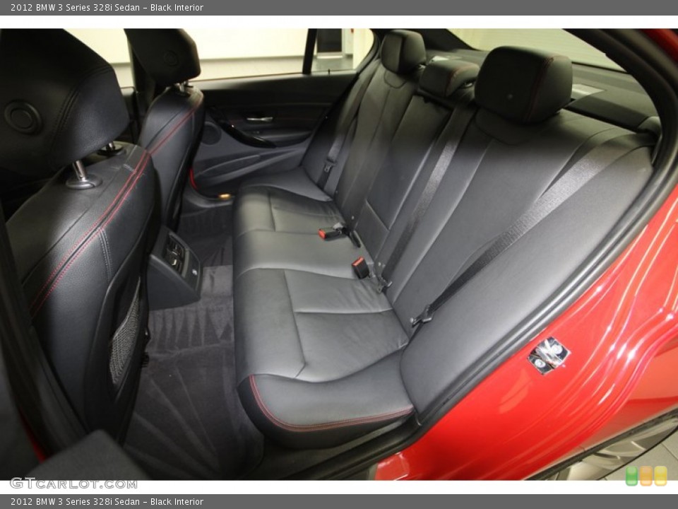 Black Interior Rear Seat for the 2012 BMW 3 Series 328i Sedan #83042383