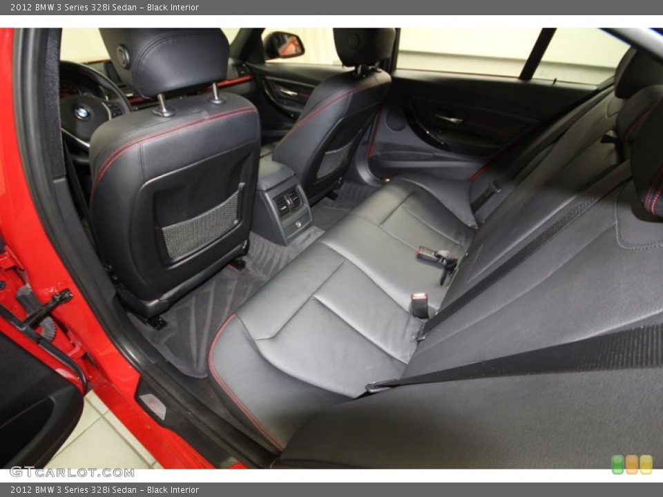 Black Interior Rear Seat for the 2012 BMW 3 Series 328i Sedan #83042751