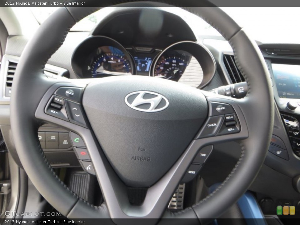 Blue Interior Steering Wheel for the 2013 Hyundai Veloster Turbo #83042985