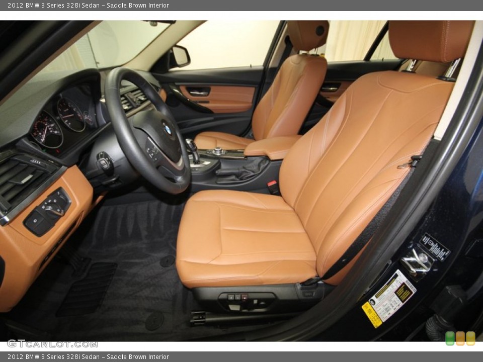 Saddle Brown Interior Front Seat for the 2012 BMW 3 Series 328i Sedan #83045333