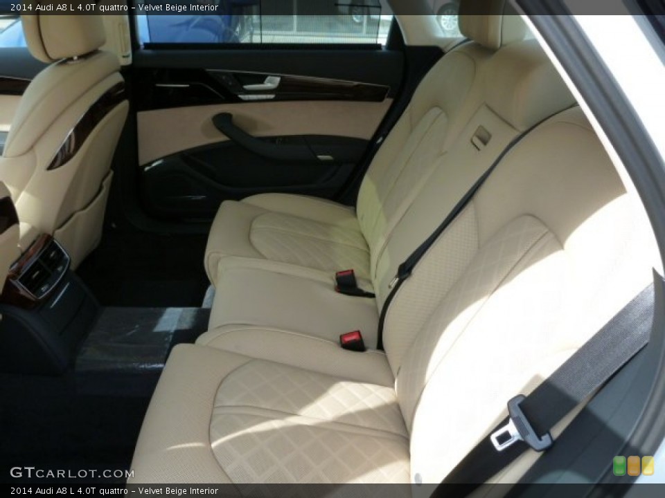 Velvet Beige Interior Rear Seat for the 2014 Audi A8 L 4.0T quattro #83046209