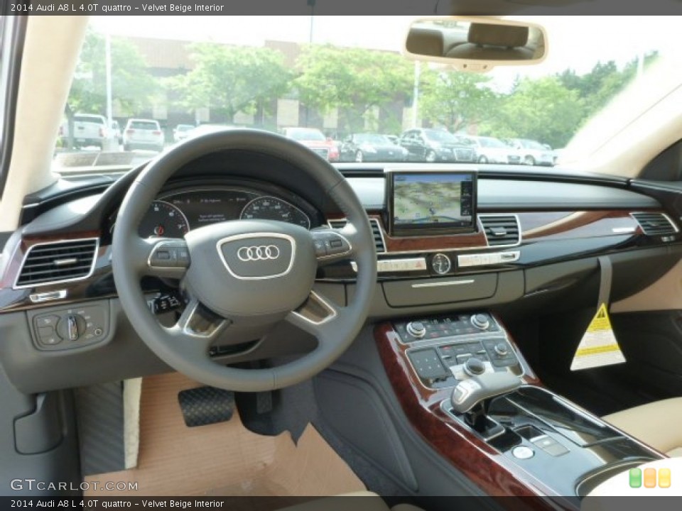 Velvet Beige Interior Dashboard for the 2014 Audi A8 L 4.0T quattro #83046234