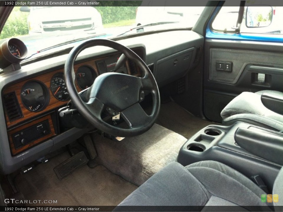 Gray Interior Prime Interior for the 1992 Dodge Ram 250 LE Extended Cab #83055639
