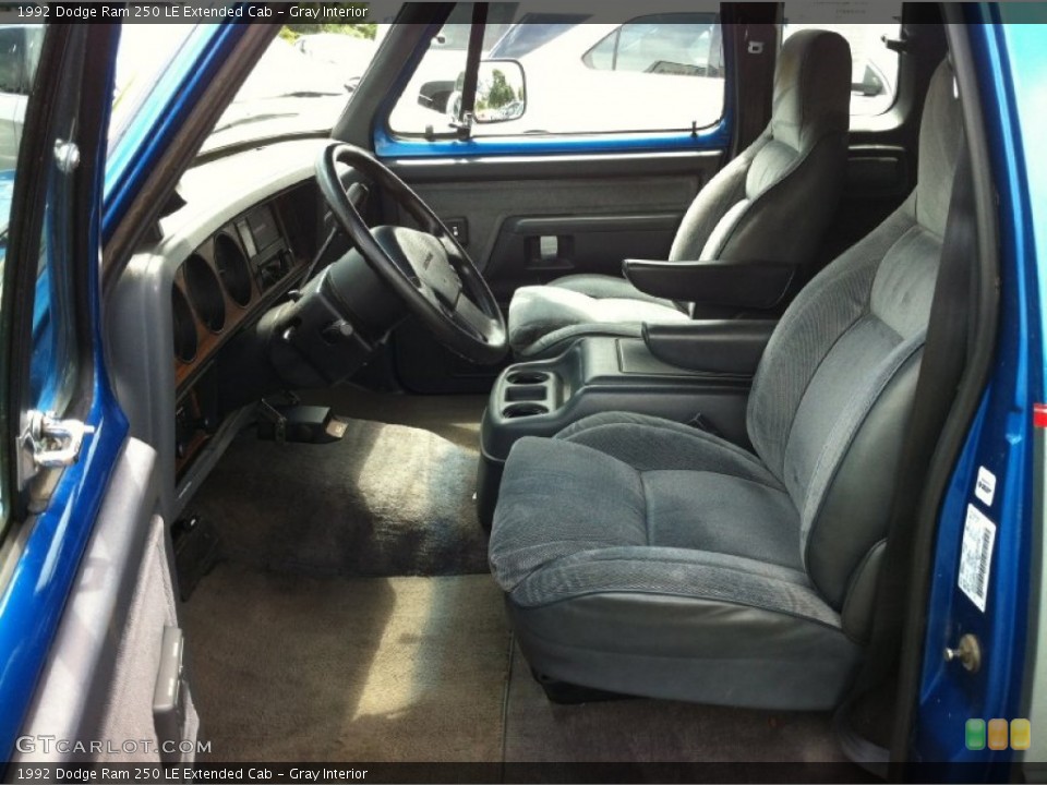 Gray Interior Front Seat for the 1992 Dodge Ram 250 LE Extended Cab #83055663