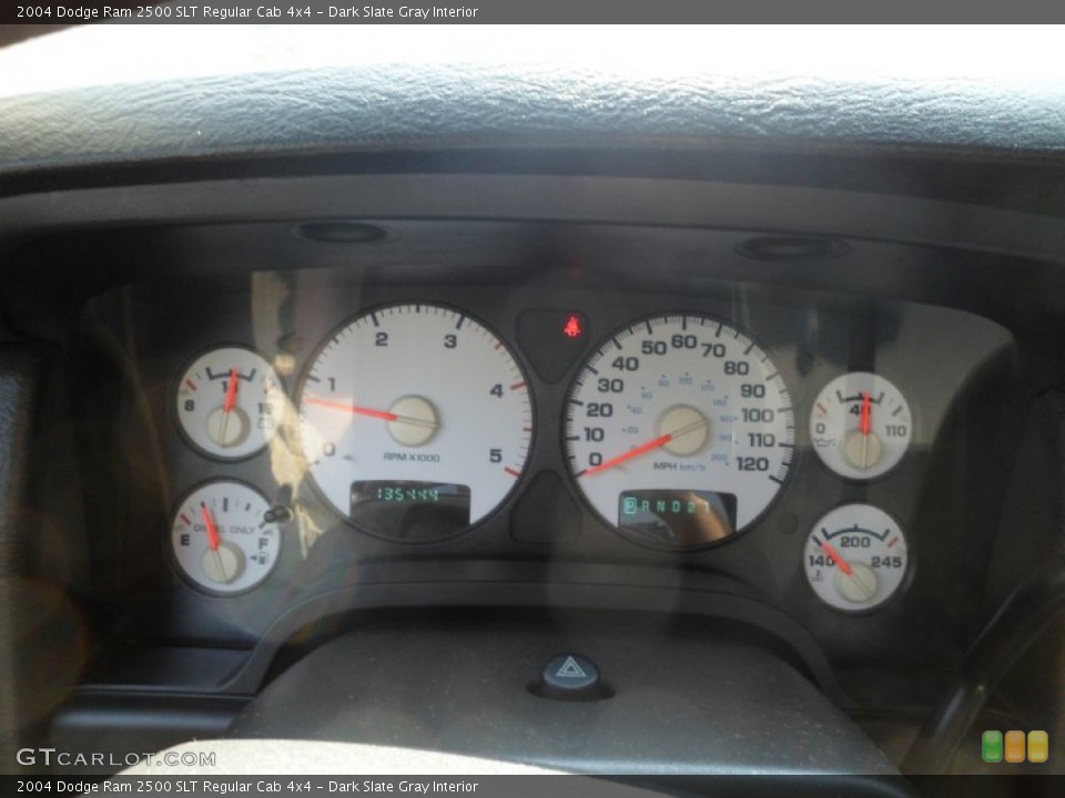 Dark Slate Gray Interior Gauges for the 2004 Dodge Ram 2500 SLT Regular Cab 4x4 #83060540