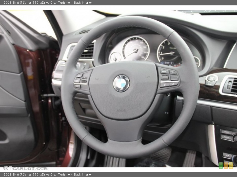 Black Interior Steering Wheel for the 2013 BMW 5 Series 550i xDrive Gran Turismo #83062221