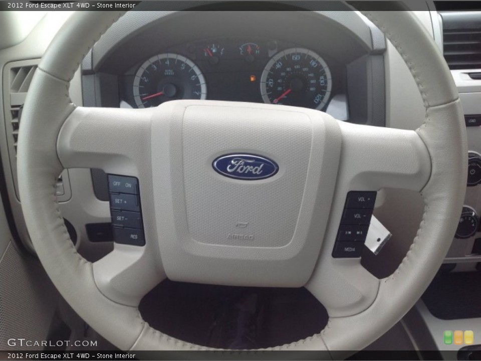 Stone Interior Steering Wheel for the 2012 Ford Escape XLT 4WD #83065761