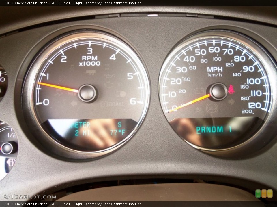 Light Cashmere/Dark Cashmere Interior Gauges for the 2013 Chevrolet Suburban 2500 LS 4x4 #83067129