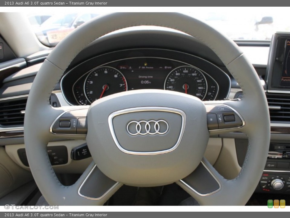 Titanium Gray Interior Steering Wheel for the 2013 Audi A6 3.0T quattro Sedan #83069139