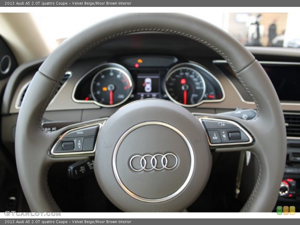 Velvet Beige/Moor Brown Interior Steering Wheel for the 2013 Audi A5 2.0T quattro Coupe #83070159