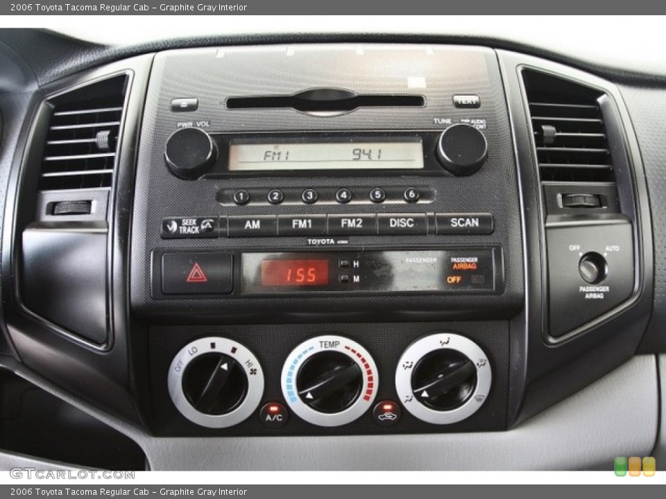 Graphite Gray Interior Controls for the 2006 Toyota Tacoma Regular Cab #83072957