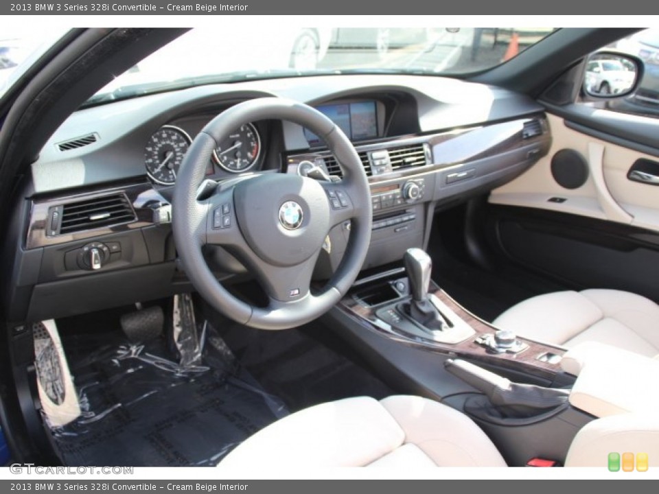 Cream Beige Interior Prime Interior for the 2013 BMW 3 Series 328i Convertible #83073147