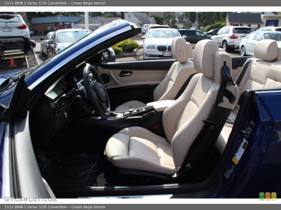 Cream Beige Interior Front Seat for the 2013 BMW 3 Series 328i Convertible #83073170