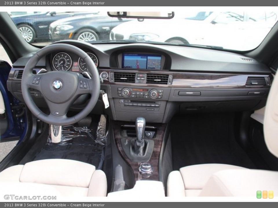 Cream Beige Interior Dashboard for the 2013 BMW 3 Series 328i Convertible #83073218