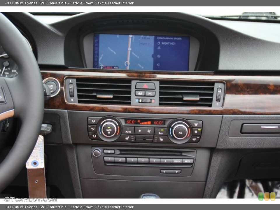 Saddle Brown Dakota Leather Interior Controls for the 2011 BMW 3 Series 328i Convertible #83077068