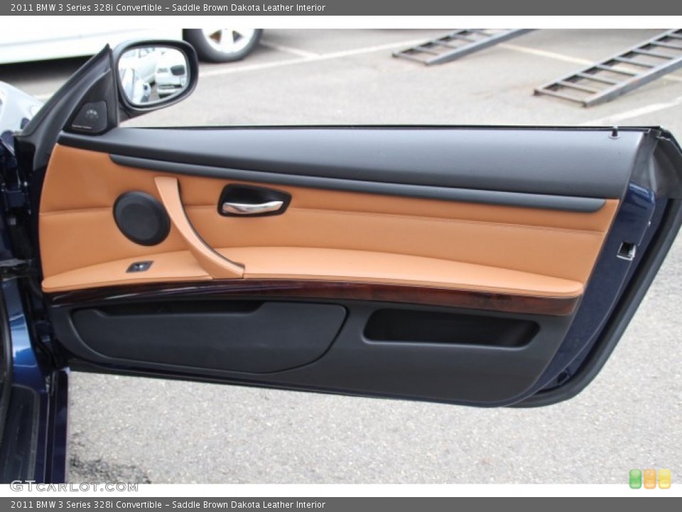 Saddle Brown Dakota Leather Interior Door Panel for the 2011 BMW 3 Series 328i Convertible #83077254