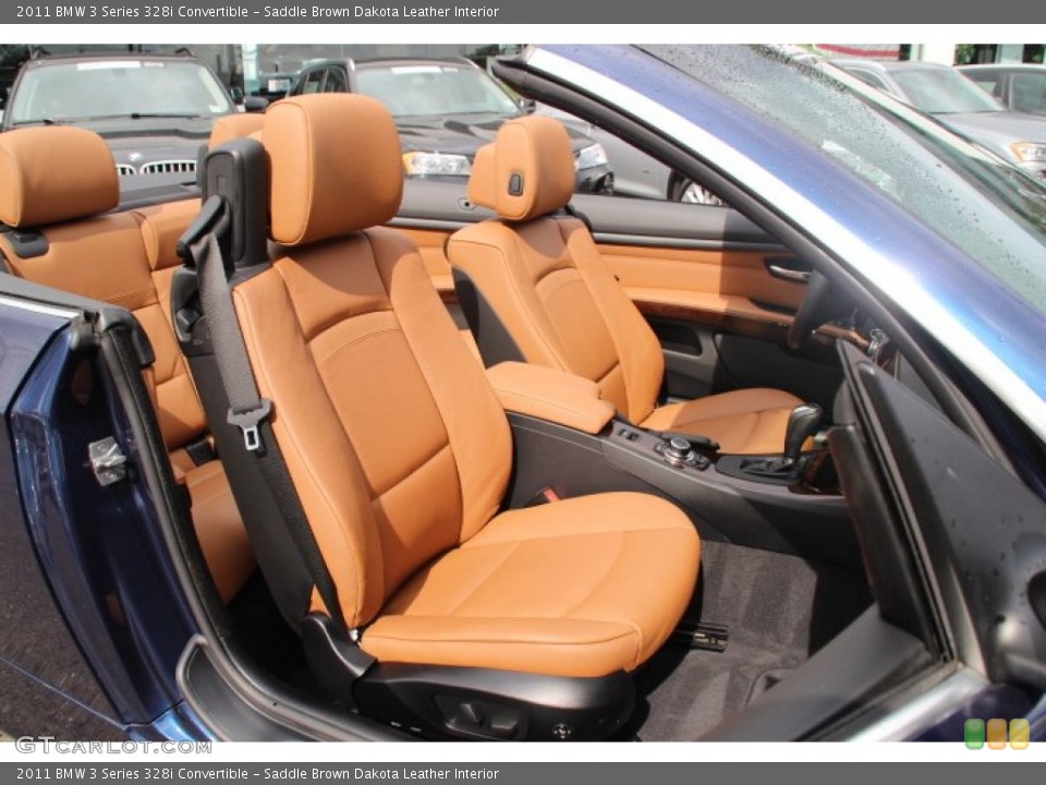 Saddle Brown Dakota Leather Interior Front Seat for the 2011 BMW 3 Series 328i Convertible #83077352