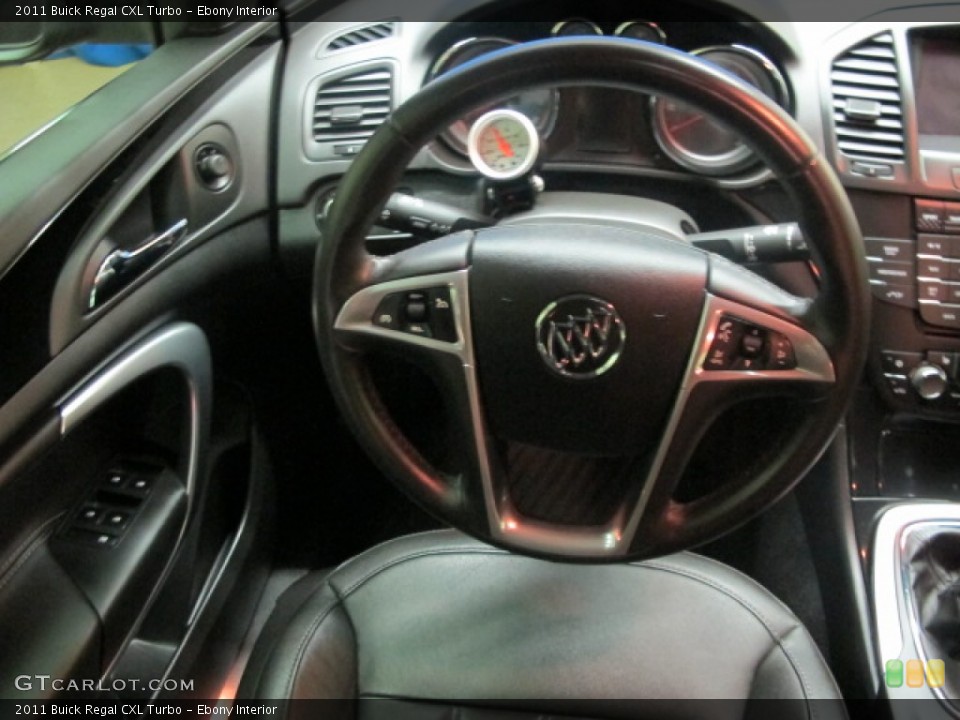 Ebony Interior Steering Wheel for the 2011 Buick Regal CXL Turbo #83077611